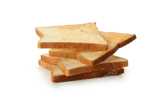 Preview: Fresh tasty toasts isolated on white background