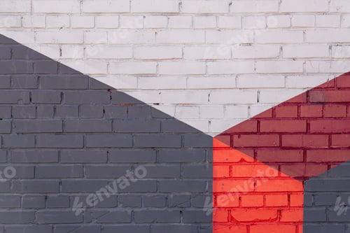 Preview: Abstract background of multicolored brick wall. Exterior design