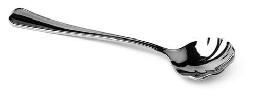 Preview: Stainless steel spoon isolated on white background
