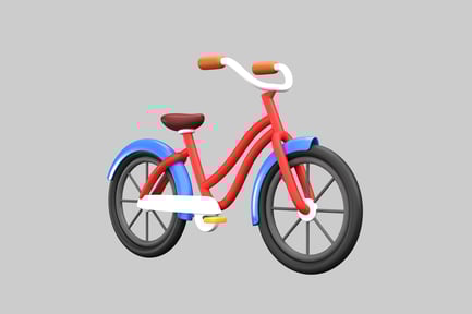 Preview: Retro tricycle primary colors design
