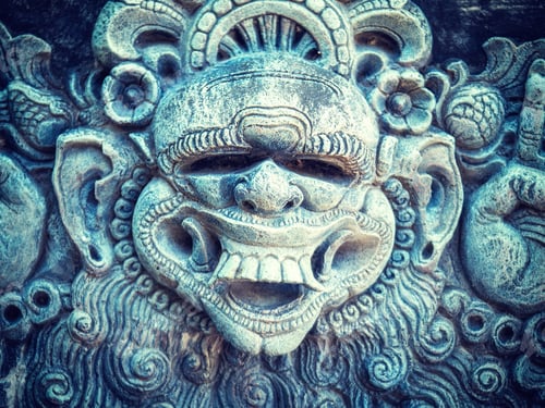 Preview: Stone sculpture on entrance door of a temple