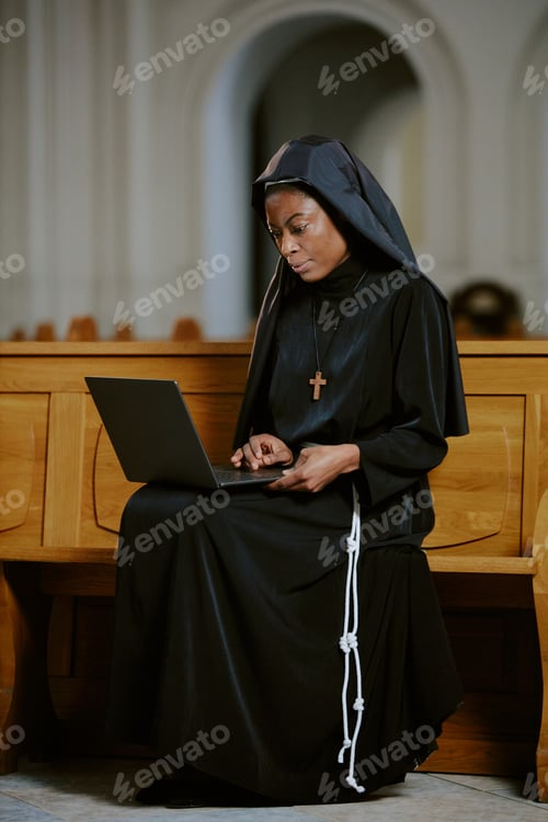 Preview: Young Black Sister Using Laptop