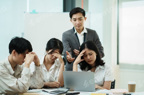 Preview: business people having problem in office