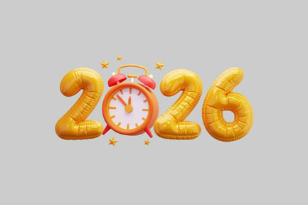 Preview: 2026 New Year Countdown With Alarm Clock