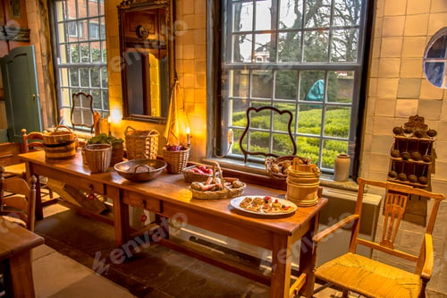 Preview: Historic old kitchen interior