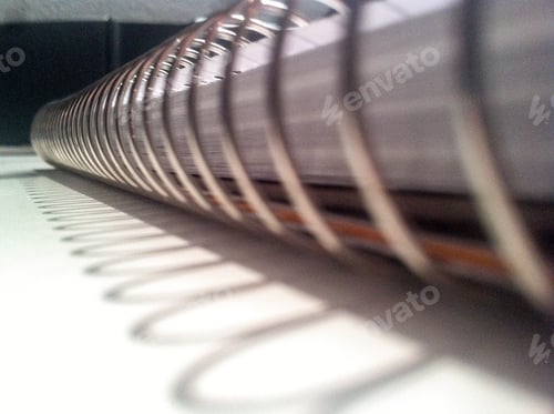 Preview: Metallic Spiral and White Paper Abstraction