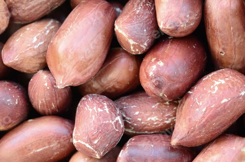 Preview: Peanut. A lot of small yellow nuts with brown peel. Background texture