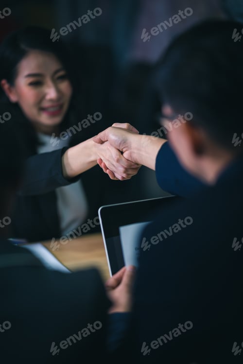 Preview: business people present the business project