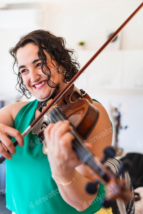Preview: Elegant Melodies: Accomplished Violinist Showcasing Musical Artistry at Home