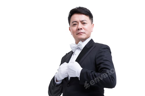 Preview: Portrait of male Chinese butler