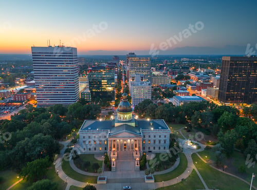 Preview: Columbia, South Carolina, USA Downtown Cityscape