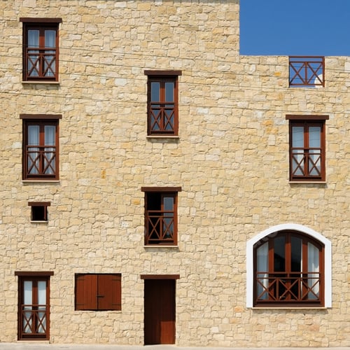 Preview: Stone wall house with wooden windows