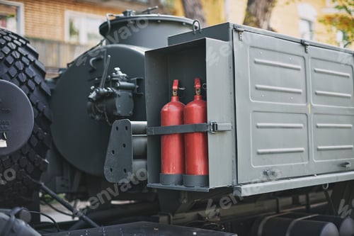 Preview: Fire extinguishers on a military truck
