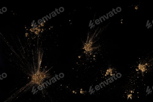 Preview: Golden powder over black