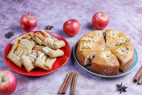 Preview: Homemade apple pie,cake and galette.