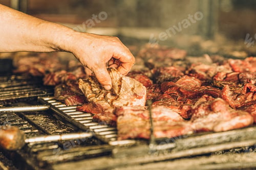Preview: Chef Preparing Steak on the Grill