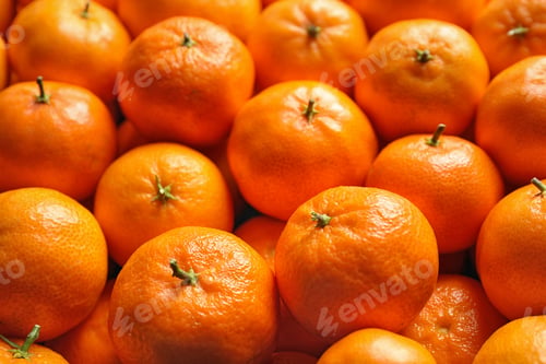 Preview: Delicious fresh ripe tangerines as background, closeup
