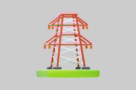 Preview: Cartoon power transmission tower
