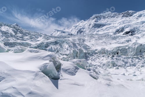 Preview: beautiful glacier against a blue sky