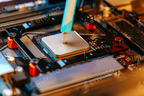 Preview: Applying thermal paste to a computer processor