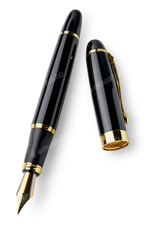 Preview: Black and gold fountain pen