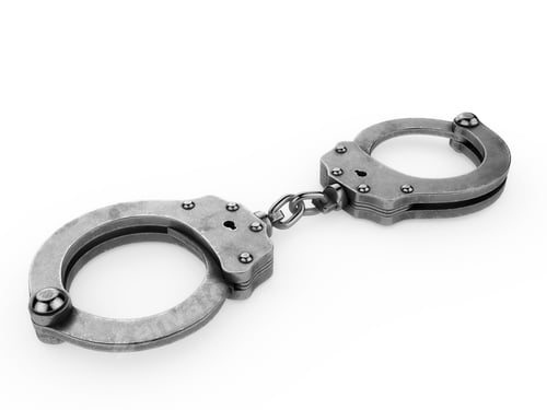 Preview: Handcuffs Isolated on White - 3D Illustration