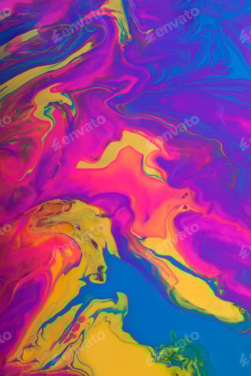 Preview: Colorful marble background.Mixed polishes-yellow,pink,blue and purple.