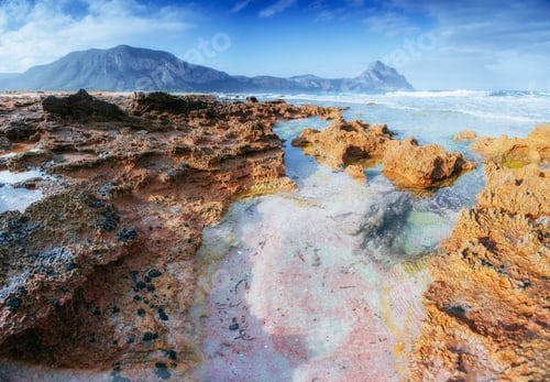 Preview: Spring panorama of sea coast city Trapany. Sicily, Italy, Europe