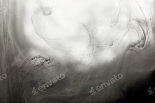 Preview: abstract smoky texture with black paint swirls