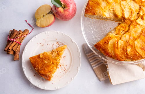 Preview: Caramelized apple cake is a delicious dessert. Turkish name; elmali kek