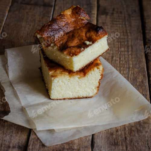 Preview: Casserole From Cottage Cheese For Breakfast Or For Dessert (Plated Surface)