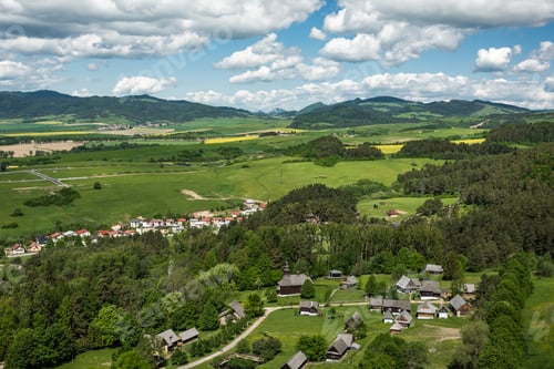 Preview: Vista from Slovakia fortress Stara Lubovna Castle in High Tatras, Slovak Republik
