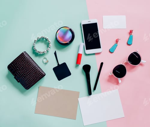 Preview: Flat lay of cosmetics