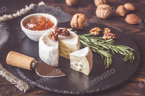 Preview: Cambozola cheese close-up