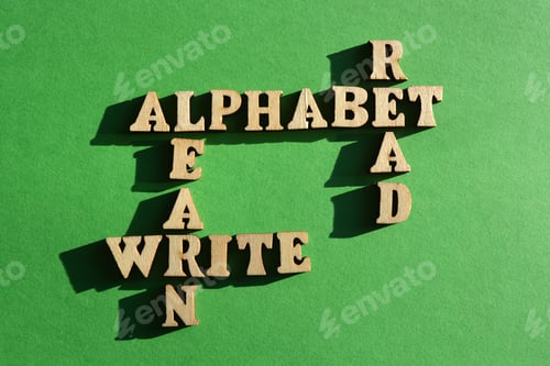 Preview: Alphabet, Read, Write, Learn, as crossword