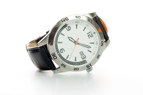 Preview: Elegant Watch Close Up on Clean White Background