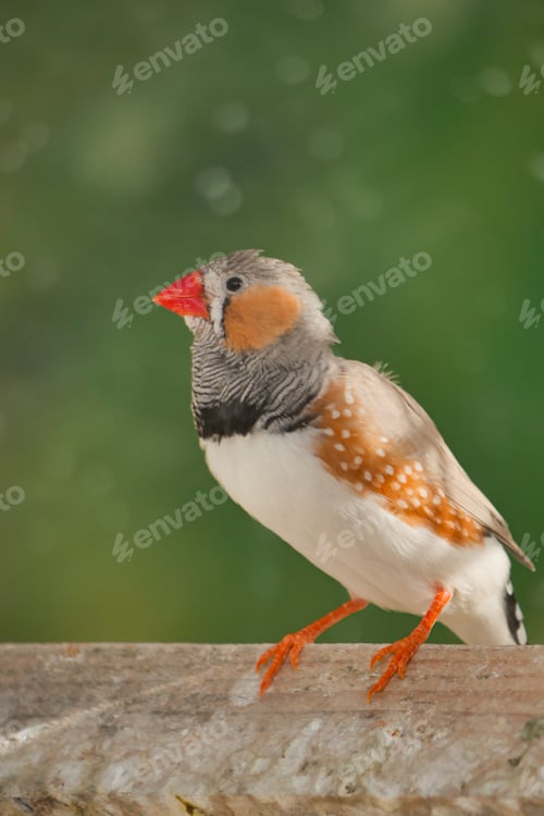 Preview: Finch standing on a branch in natural setting