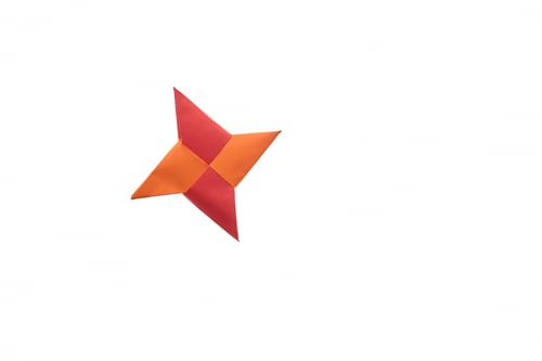 Preview: Four pointed shuriken origami