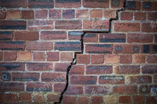 Preview: Cracked Red Brick Wall