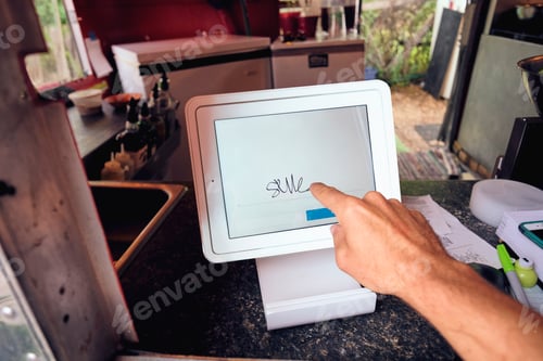 Preview: Digital screen for food orders and payment at eatery