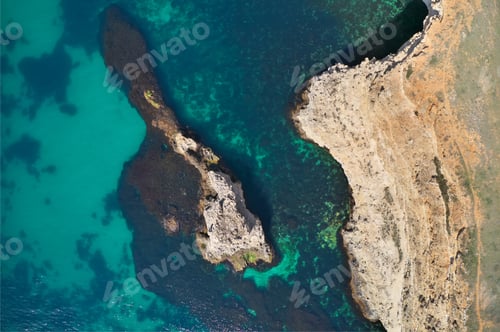 Preview: Aerial shot rock beach