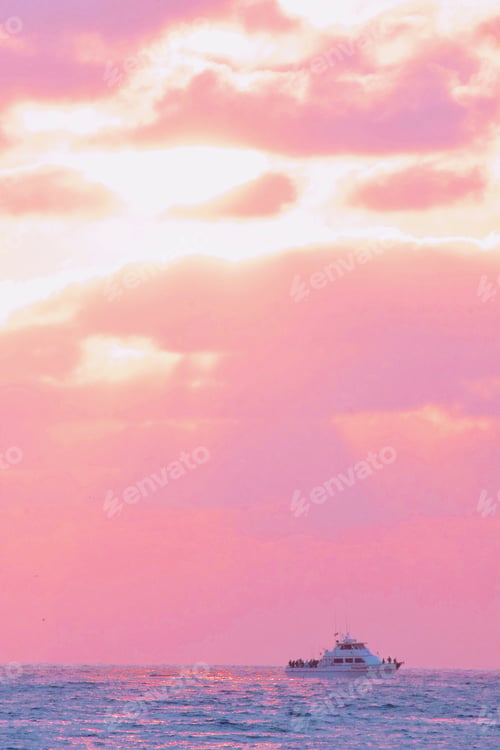 Preview: A lot of people on a yacht getting a front row view of an incredible Summer sunset