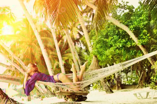 Preview: Woman In Hammock On Tropical Beach
