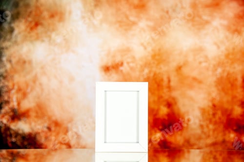 Preview: front view white picture frame on light brown background gift present portrait photo shoot picture