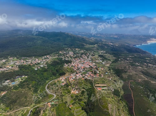 Preview: Aerial view of Ulgueira village and coastline