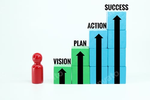 Preview: ladder with arrows the concept of growth or step to success. Business growth