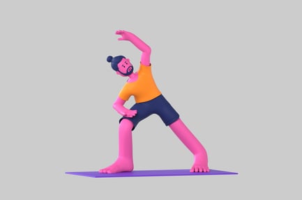 Preview: Cartoon Yoga Man Pose