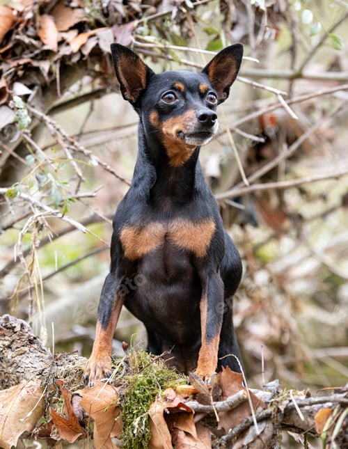 Preview: miniature pinscher in nature