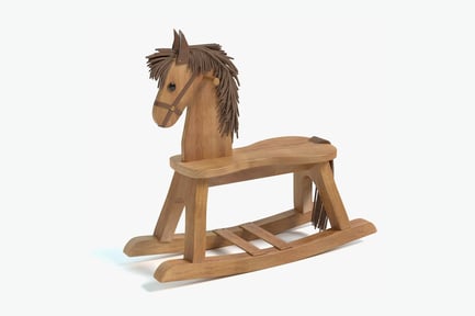 Aperçu: Jouet classique pour cheval à bascule en bois