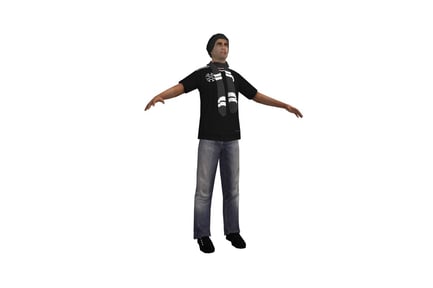 Preview: Figure young man with outstretched arms